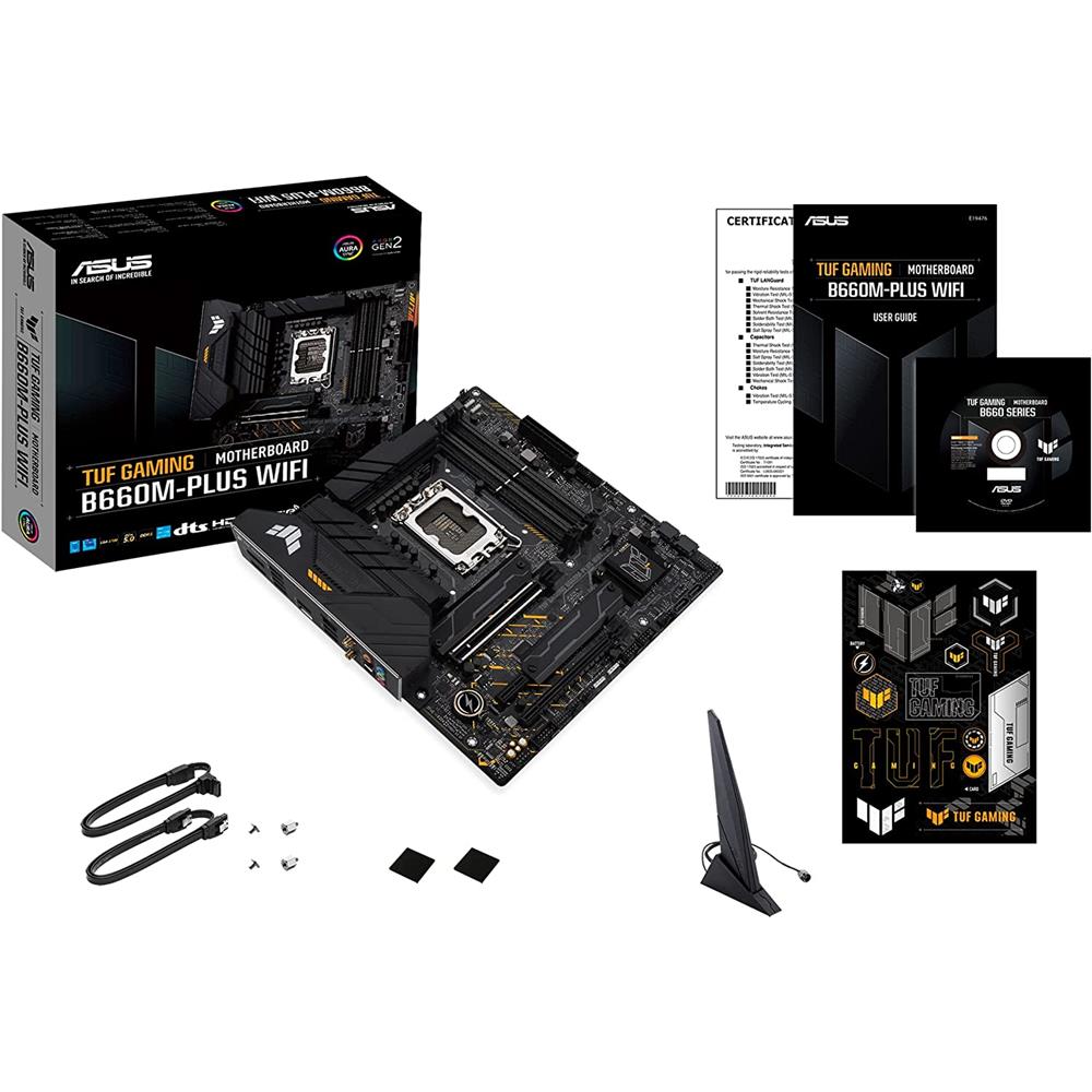 ASUS TUF Gaming B660M-PLUS WiFi Mainboard Sockel Intel LGA 1700 mATX DDR5 Dual PCIe 4.0 M.2 WiFi 6