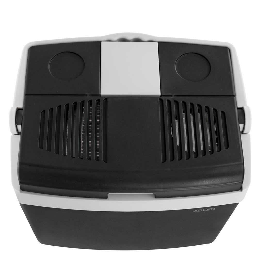 Adler AD 8091 Tragbare Kühlbox 25L elektrisch Auto Camping Picknick schwarz grau