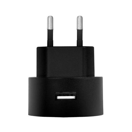 LogiLink USB-Schnellade-Steckdosenadapter 1x USB-A 10,5 W rund schwarz