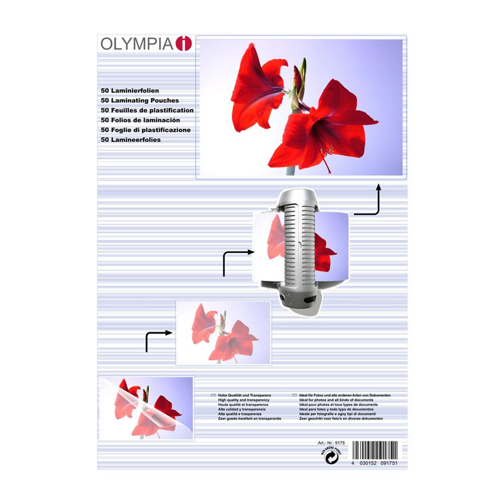 Olympia Laminierfolien DIN A3 - 50 Laminierfolien mit 80 micron