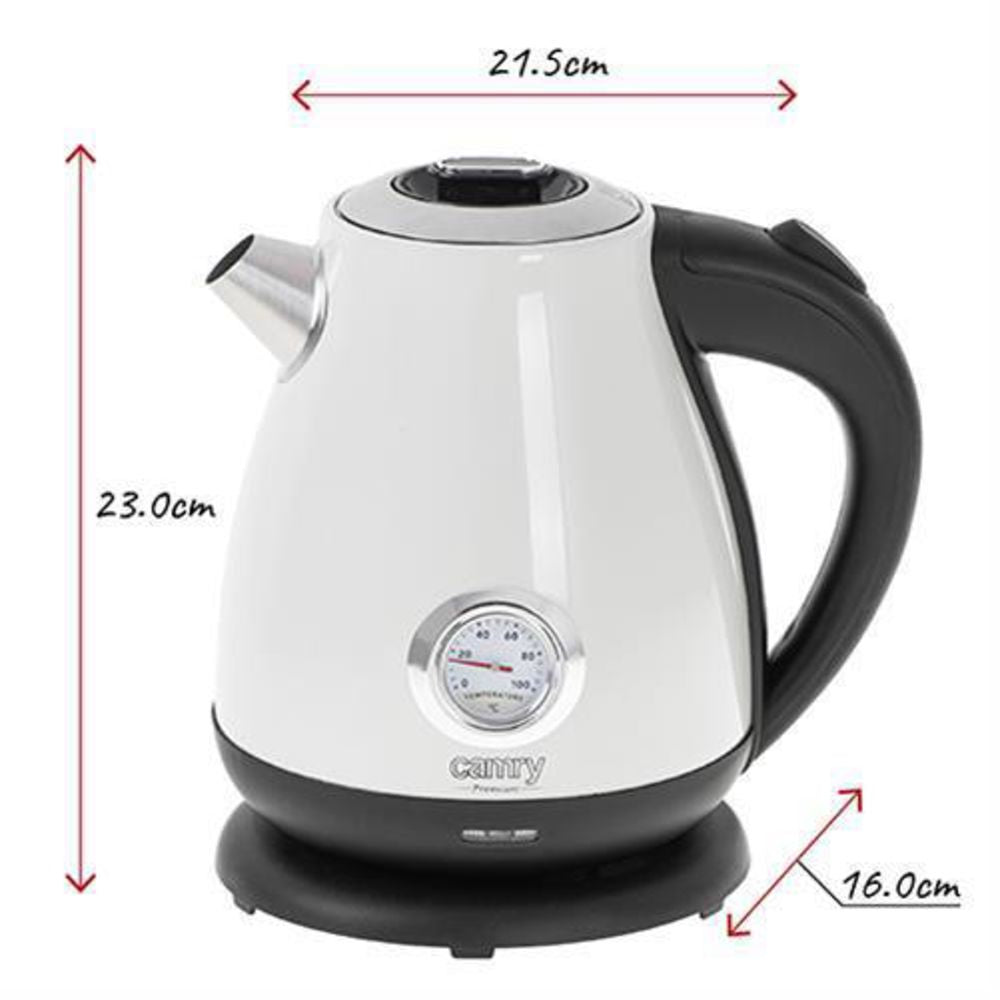Camry CR 1344w Retro Wasserkocher mit Thermometer