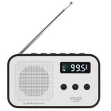 Adler AD 1907 PLL AM FM Digitalradio mit Weckerfunktion, USB C, Weiß Schwarz
