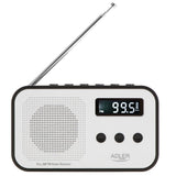 Adler AD 1907 PLL AM/FM-Digitalradio modernes Radio USB C Wecker weiß schwarz