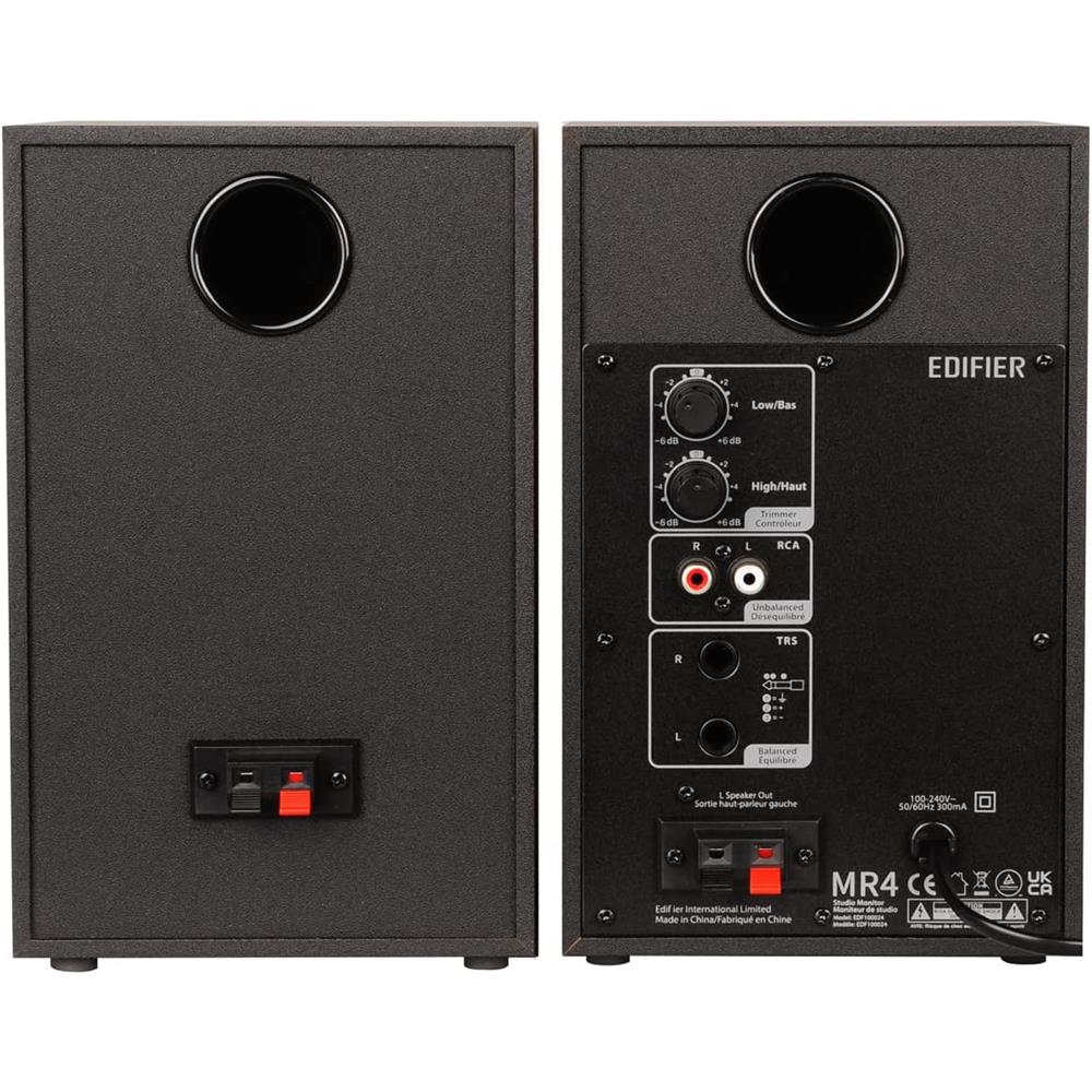 Edifier MR4 kompakte 2.0 Studiomonitore (42 Watt) mit Class-D Verstärker, Schwarz