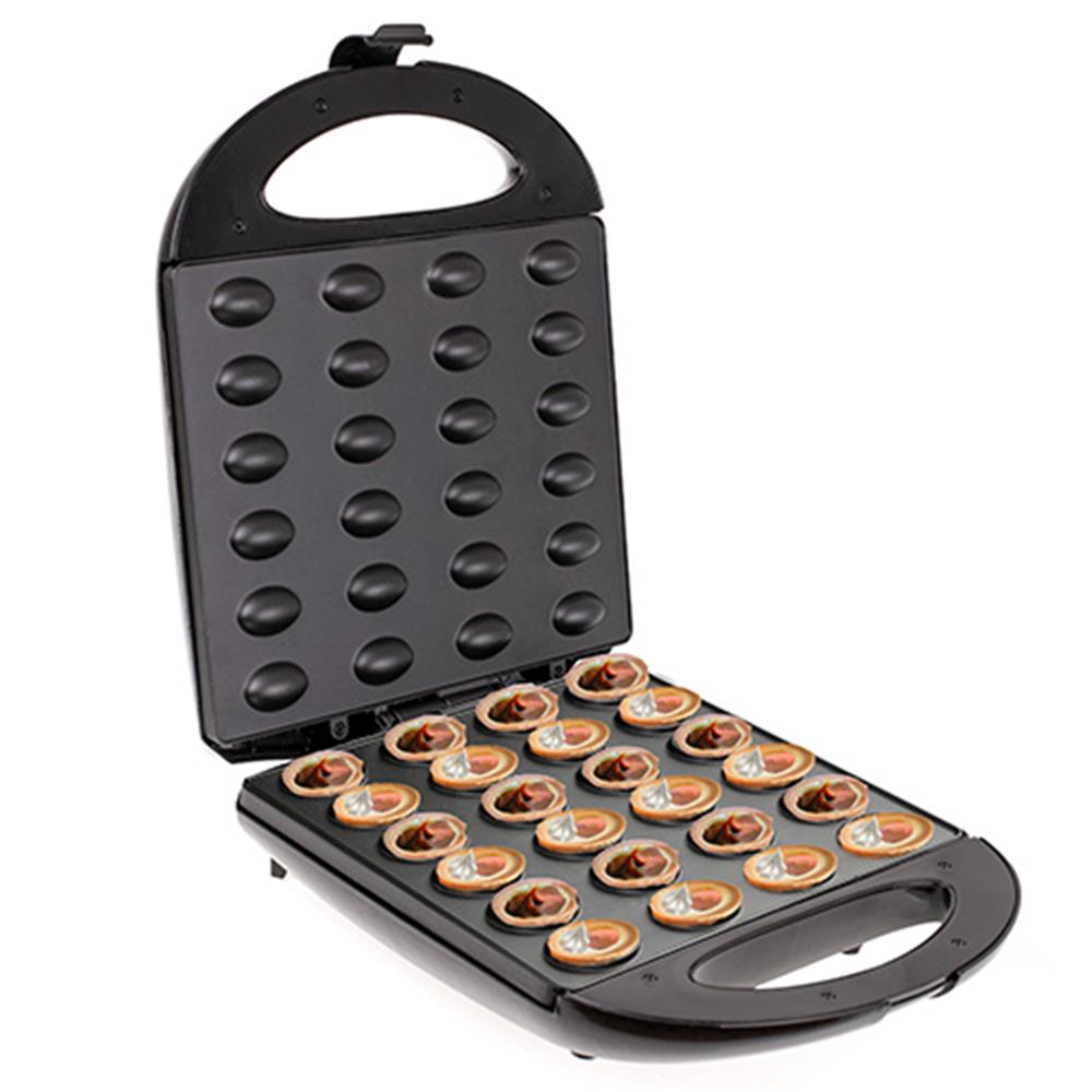Adler AD 3039b Keks-Maker-Waffeleisen XL für 24 Stück in Erdnussform Oreschki Zaubernüsse