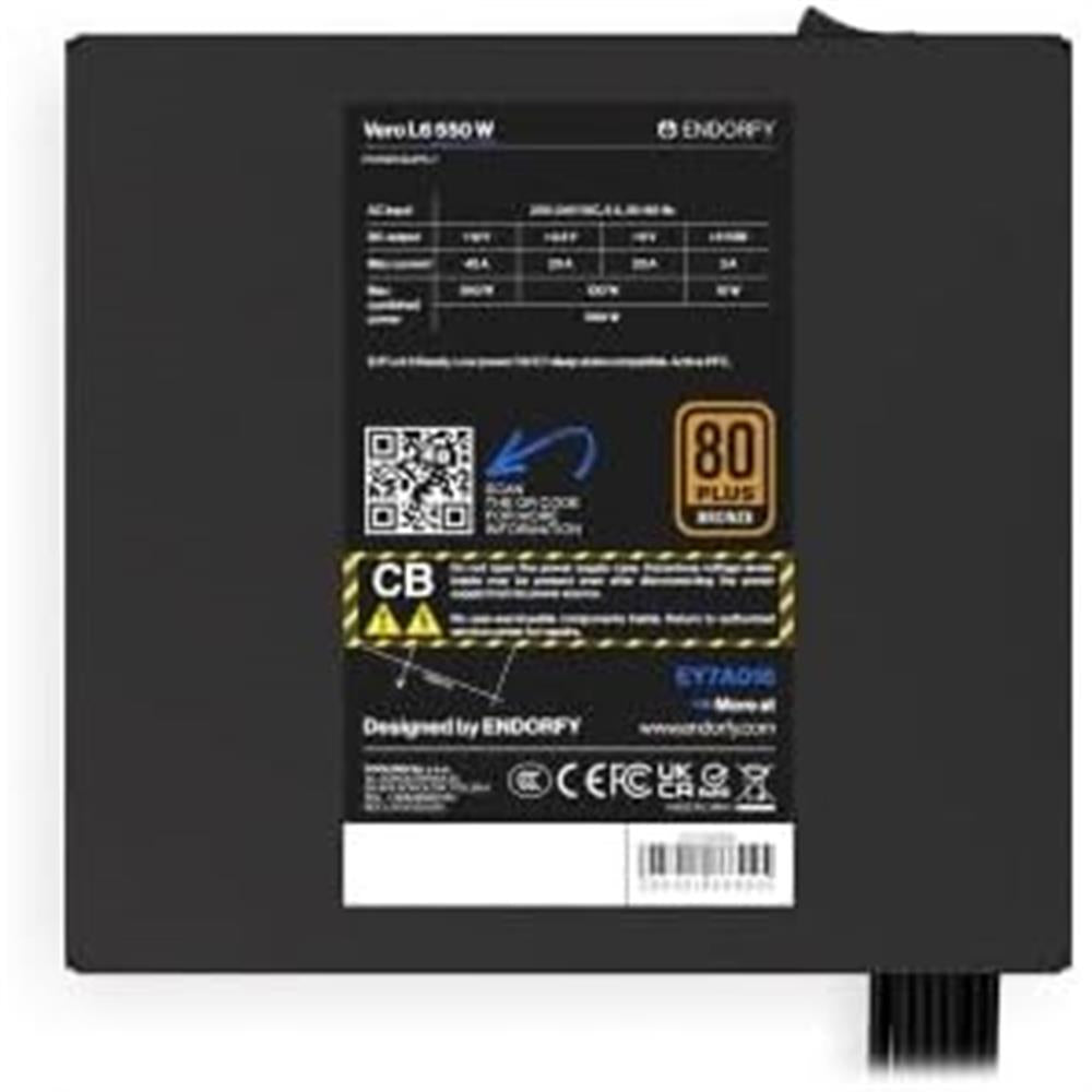 ENDORFY Vero L6 550W ATX 3.1 PC Netzteil 80 PLUS Bronze