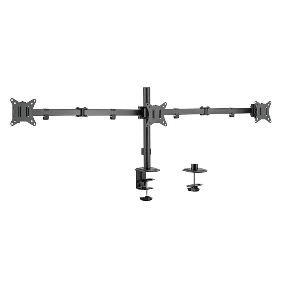 LogiLink Monitorhalterung, 3-fach, 17-27", Armlänge: je 658 mm, Aluminium