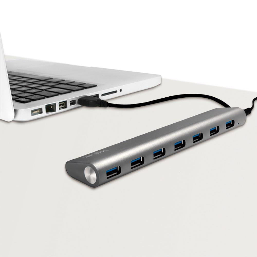 LogiLink USB 3.0 7-Port Hub mit Aluminiumgehäuse