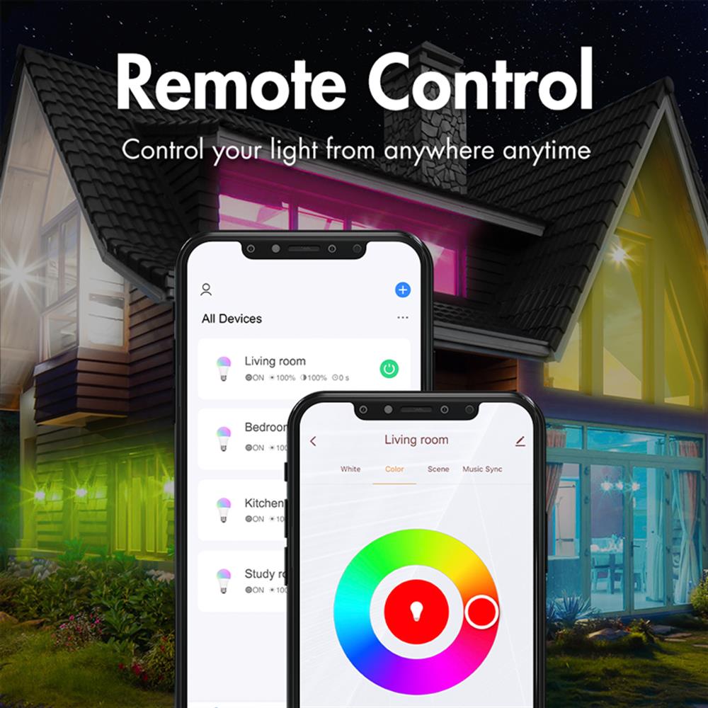 LogiLink Wi-Fi Smart Home R63-Reflektorbirne (E27), Glühbirne, Tuya kompatibel