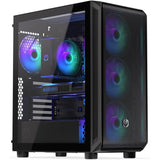 ENDORFY Arx 500 ARGB, ATX PC-Gehäuse, inkl. 4x 140mm ARGB PWM-Lüfter, Seitenteil aus gehärtetem Glas | EY2A011