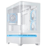 ASUS Prime AP202 ARGB White mATX PC Gehäuse mit Panorama Glas und GPU bis 420 mm