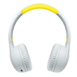 LogiLink Bluetooth 5.4 Kinderheadset, max. 85 dB, mit Mikrofon, faltbar, Hellblau/Gelb