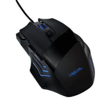 LogiLink Gaming Combo Set aus Mauspad und Maus mit 2400dpi und LED-Beleuchtung