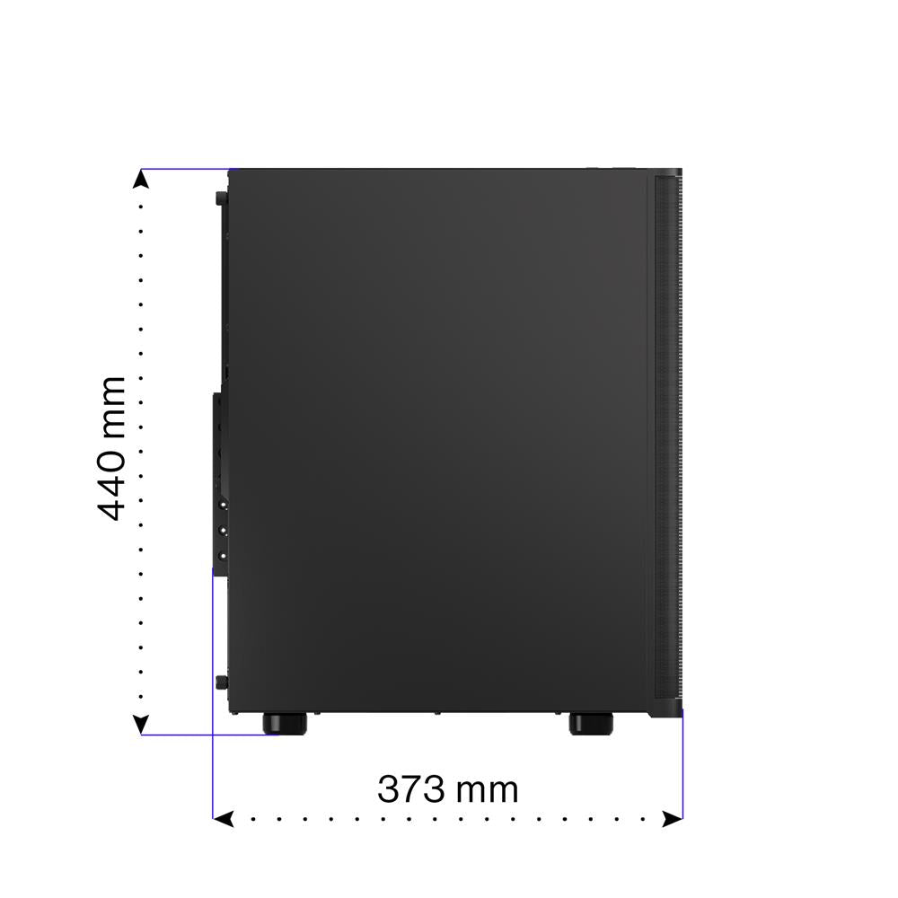 ENDORFY Ventum 200 Solid, ATX PC-Gehäuse, inkl. 1x 120mm PWM-Lüfter, Frontblende aus Mesh | EY2A001