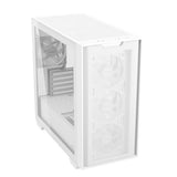 ASUS A21 PLUS TG ARGB White microATX PC Gehäuse mit Mesh Front und 4 ARGB Lüftern