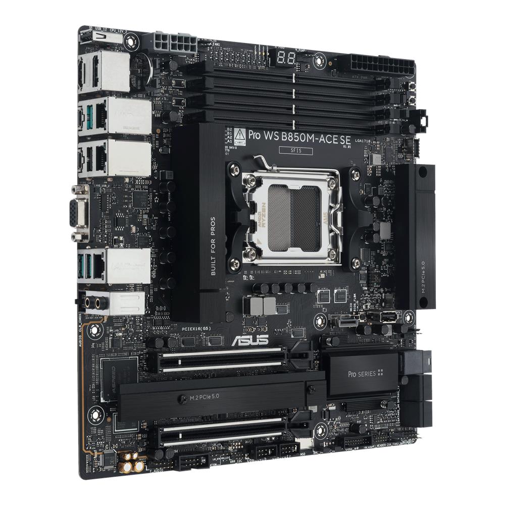 ASUS Pro WS B850M-ACE SE Mainboard AM5 micro ATX DDR5 PCIe 5.0 IPMI 10Gb LAN
