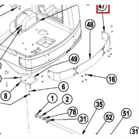 Nilfisk Original 56316656 Bumper Front Frontstoßstange