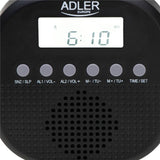 Adler AD 1912 Wasserdichtes Universalradio Batteriebetrieben Radiowecker Snooze Funktion schwarz