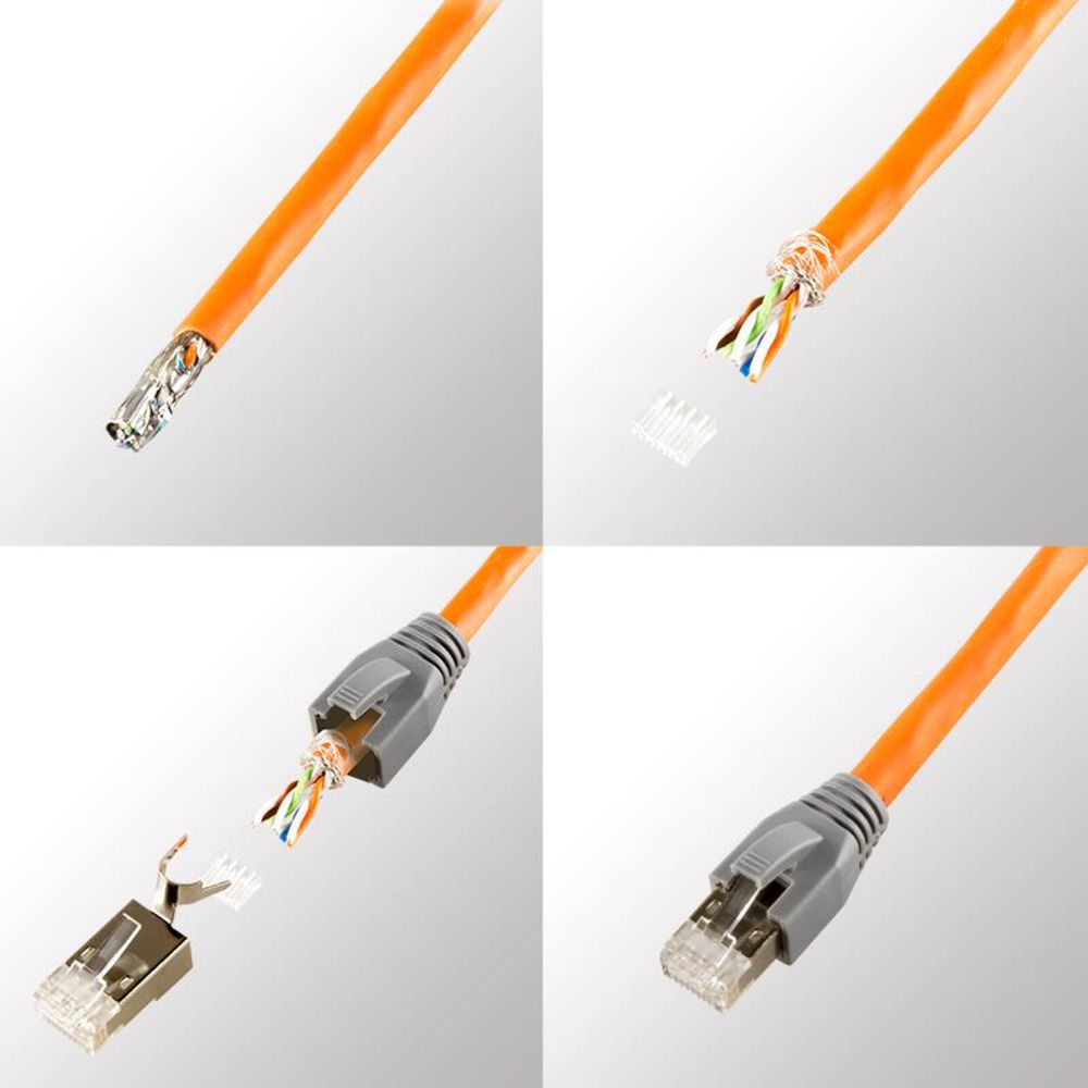 LogiLink RJ45-Modularstecker, Cat.8.1/Cat.6A, geschirmt, 10 Stück