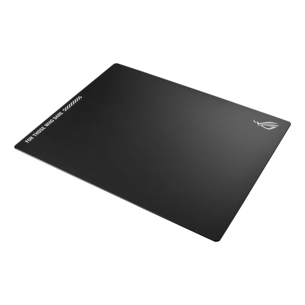 ASUS ROG Moonstone Ace L Black Gaming-Mauspad (gehärtetes Glas, rutschfest, 500 x 400 mm, schwarz)