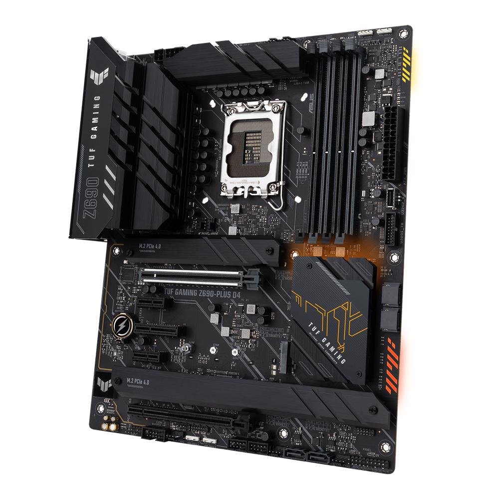 ASUS TUF Gaming Z690-Plus D4 Mainboard Sockel Intel LGA 1700 ATX PCIe 5.0 DDR4-Speicher 4x M.2