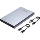 GRAUGEAR USB Type-C Gehäuse für 2,5" HDD/SSD, Aluminiumgehäuse