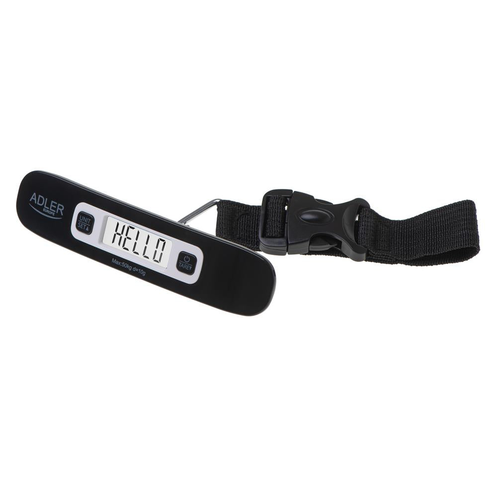 Adler AD 8190 Reisegepäckwaage digitale Kofferwaage LCD Display schwarz