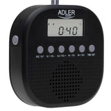 Adler AD 1912 Wasserdichtes Universalradio Batteriebetrieben Radiowecker Snooze Funktion schwarz