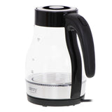 Camry CR 1300 Wasserkocher 1,7 Liter Glaskessel mit LED-Beleuchtung Edelstahl