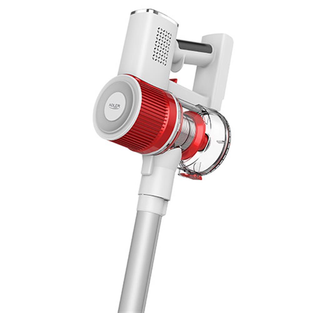 Adler AD 7051 Akku Staubsauger 300W kabellos Stabstaubsauger LED Licht weiß