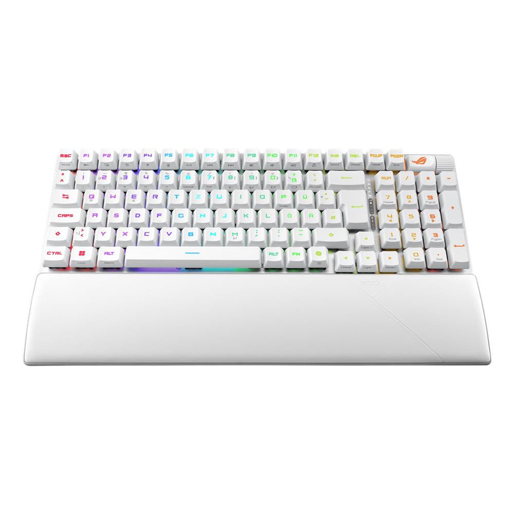 ASUS ROG Strix Scope II 96 RX Wireless White – Gaming-Tastatur, Tri-Mode, RGB