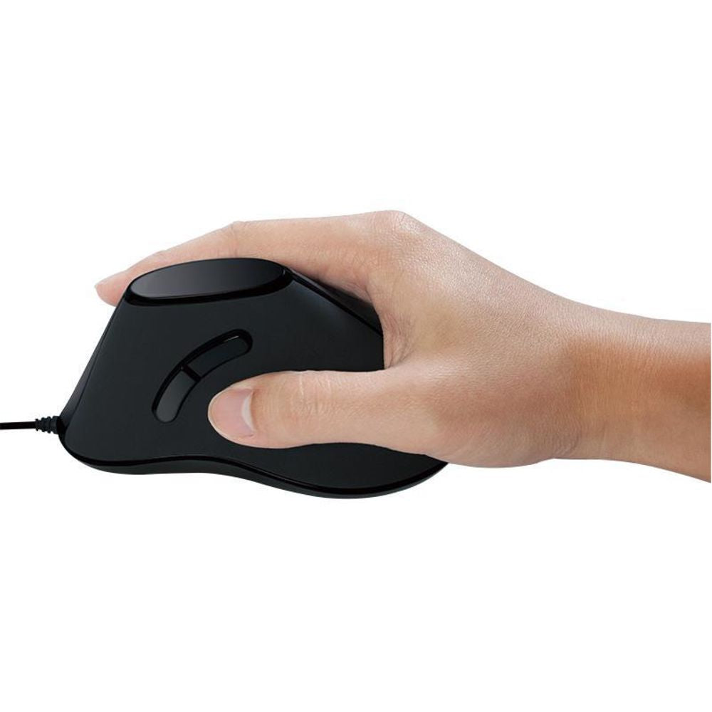 LogiLink Ergonomic Vertical Mouse USB schwarz Optisch 1000 dpi 5 Tasten Vertikale Maus