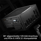 be quiet! Power Zone 2 1000W 80 PLUS Platinum ATX 3.1 und PCIe 5.1 kompatibel 90° abgewinkelter 12V-2x6-Anschluss