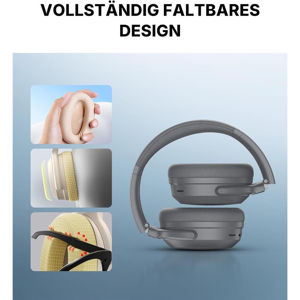 Edifier WH700NB Pro – Premium Kabellose Over-Ear Kopfhörer mit aktiver Geräuschunterdrückung, Grau