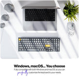 ENDORFY EY5D034 - Celeris 1800 DE, kabellose Tastatur mit 1800 Layout, QWERTZ, BT, Grau