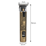 Adler AD 2970 Profi Barber Haarschneider Trimmer, Rasierapparat Konturenschneider für Bart, Nacken und Haarlinien, Keramikklinge, USB-C, Metallgehäuse Golden
