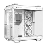 ASUS TUF Gaming GT502 Horizon TG ARGB White Zweikammer PC Gehäuse mit 4 ARGB Lüftern