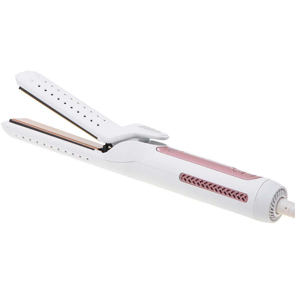 Adler AD 2326 Professioneller Haarglätter weiß/rosa – 2-in-1 Stylinggerät