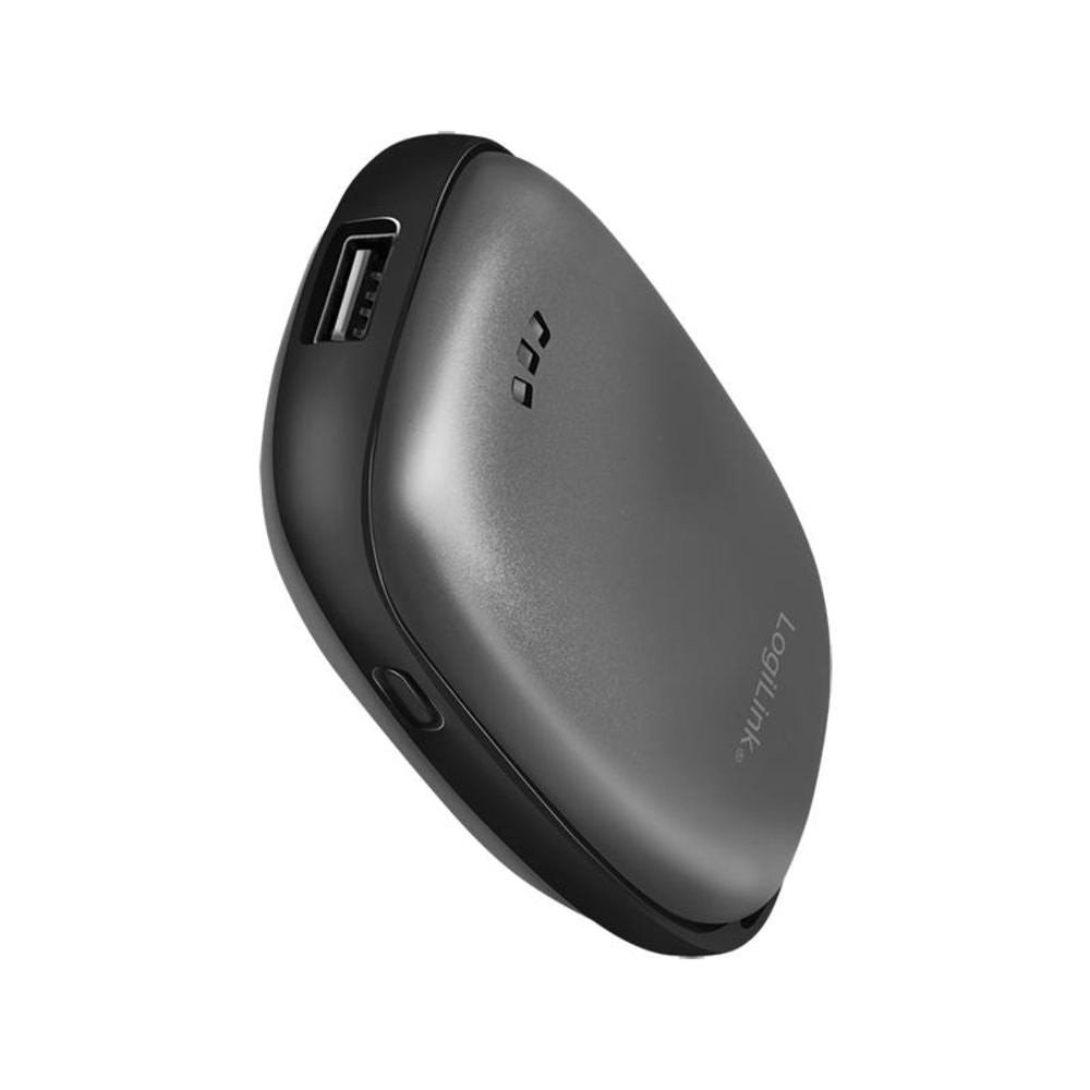 LogiLink Powerbank 4.000 mAh mit Handwärmer, USB-A, metallgrau