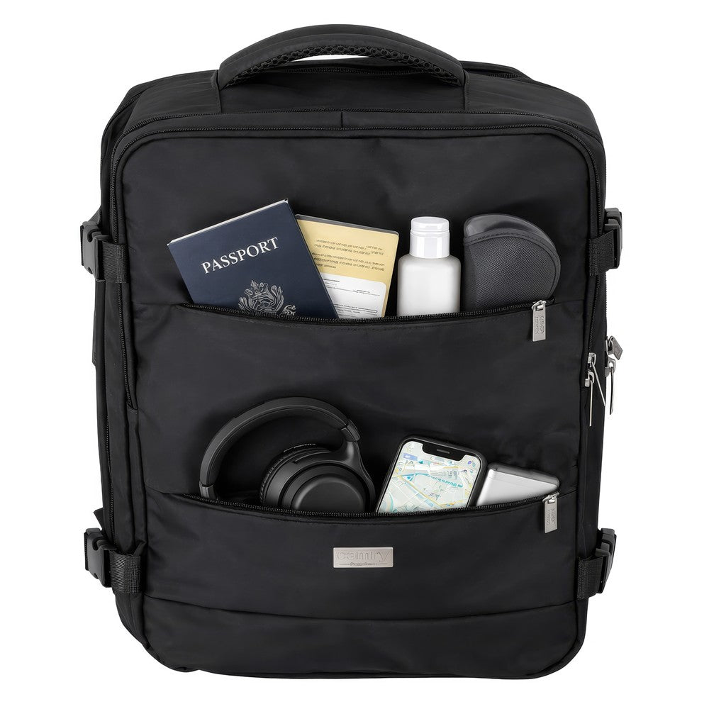 Camry CR 6880 Reiserucksack 24L, Handgepäck Rucksack 40x20x30 cm, Laptoprucksack bis 17 Zoll, Schuhfach, Nassfach, RFID, USB, YKK