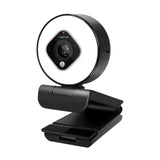 LogiLink Full-HD-USB-Webcam mit Autofokus, Ringlicht & Stativ, 76° Weitwinkel