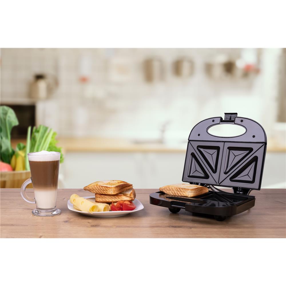 Mesko MS 3032 Sandwichtoaster 750W Schwarz Sandwich-Maker Antihaftbeschichtet