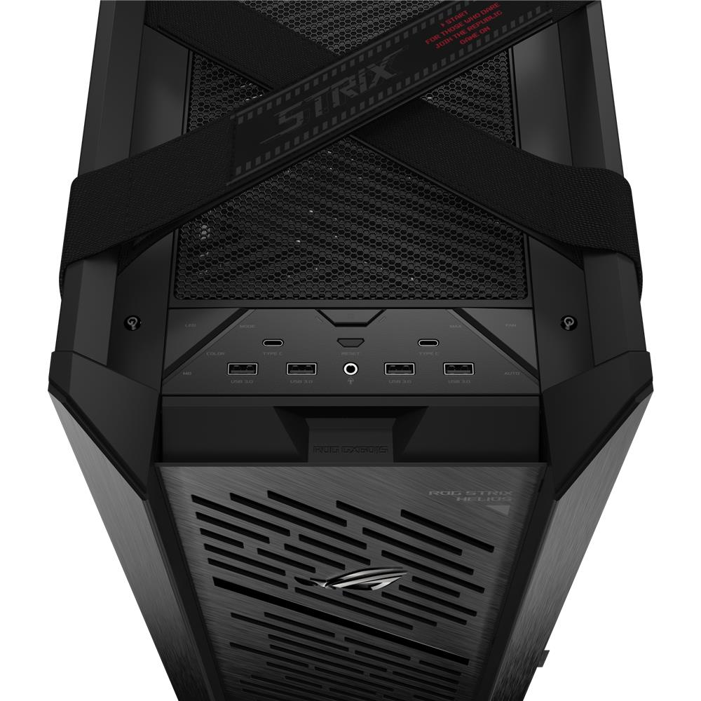 ASUS ROG Strix Helios II EATX Mid Tower Gaming PC Gehäuse mit 4 Lüftern und 420 mm Radiator