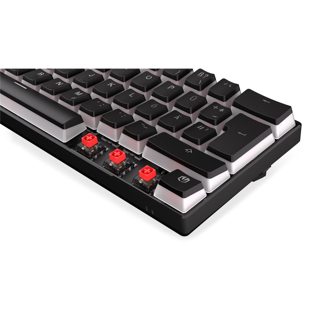 ENDORFY Thock Compact Wireless DE Kailh Box Red Pudding, Tastatur, Schwarz, Beleuchtet, kabellos, DE-Layout