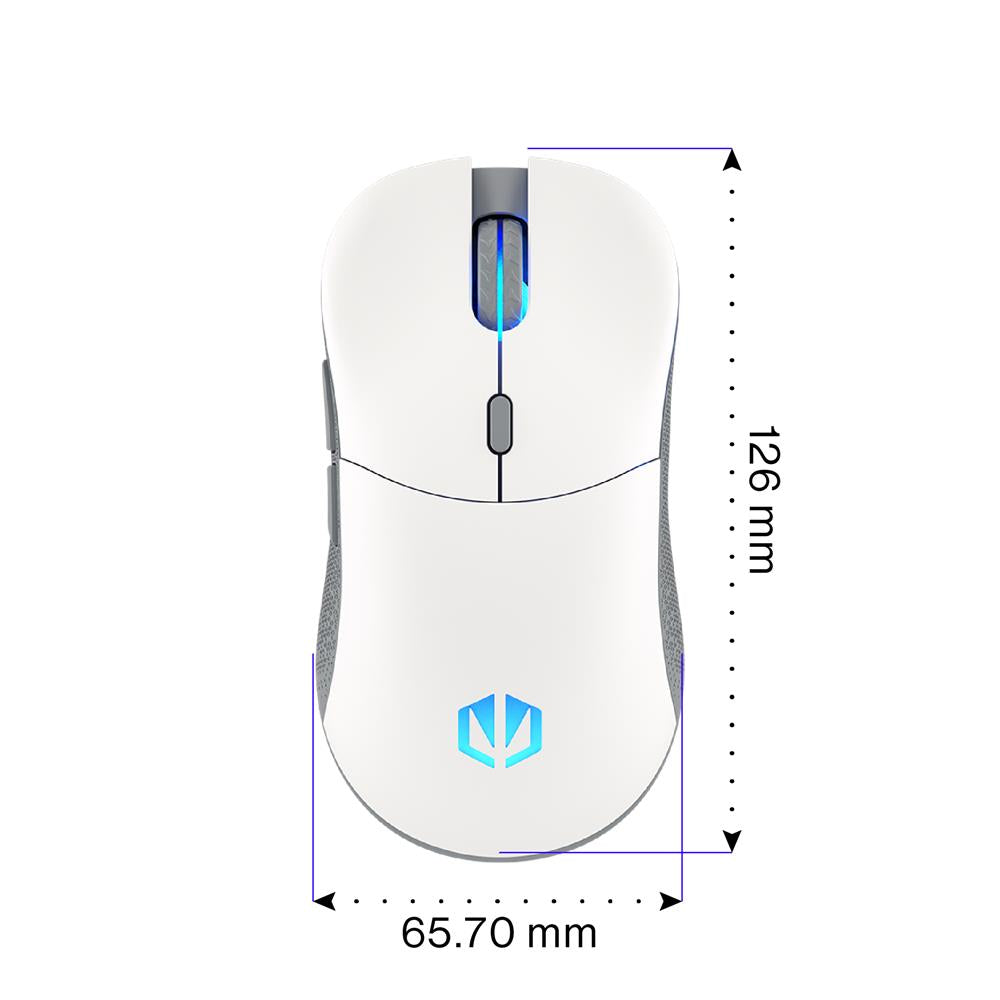 ENDORFY Gem Plus Wireless, Leichte kabellose Gaming-Maus (74 g), 26000 DPI, Weiß | EY6A015