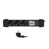 LogiLink 3-fach Steckdosenleiste mit LCD-Display für Energieverbrauch & CO2-Emission