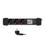 LogiLink 3-fach Steckdosenleiste mit LCD-Display für Energieverbrauch & CO2-Emission