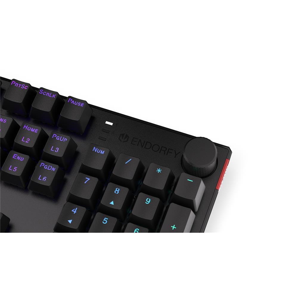 ENDORFY EY5A121 - Tastatur (Eng. Layout, QWERTY) Thock Kailh BL, Beleuchtet, Schwarz