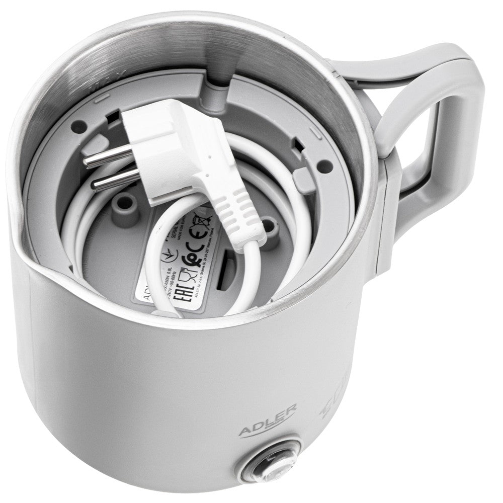 Adler AD 1388g Reisewasserkocher 0,8L kompakt leicht klappbarer Griff Grau Camping