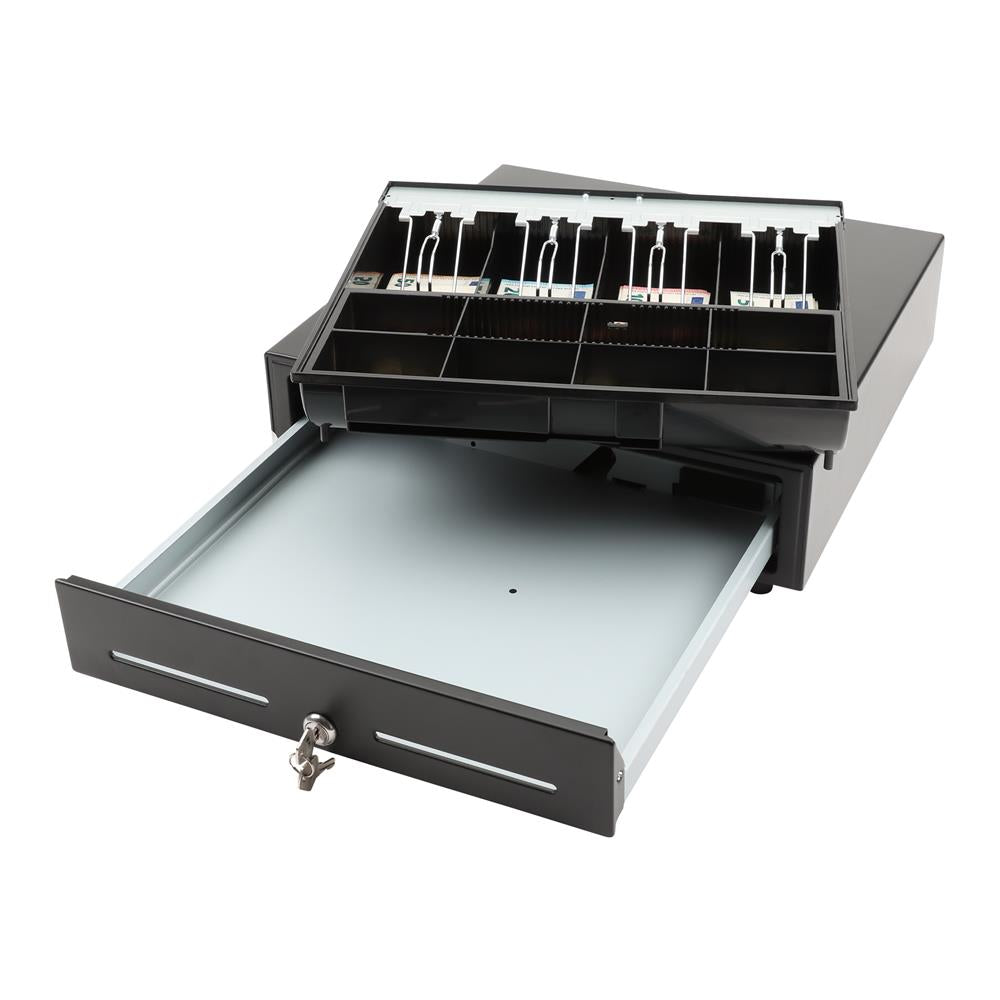 Olympia Kassenlade LD 410AT Metall Geldlade Münzfächer Scheinfächer schwarz